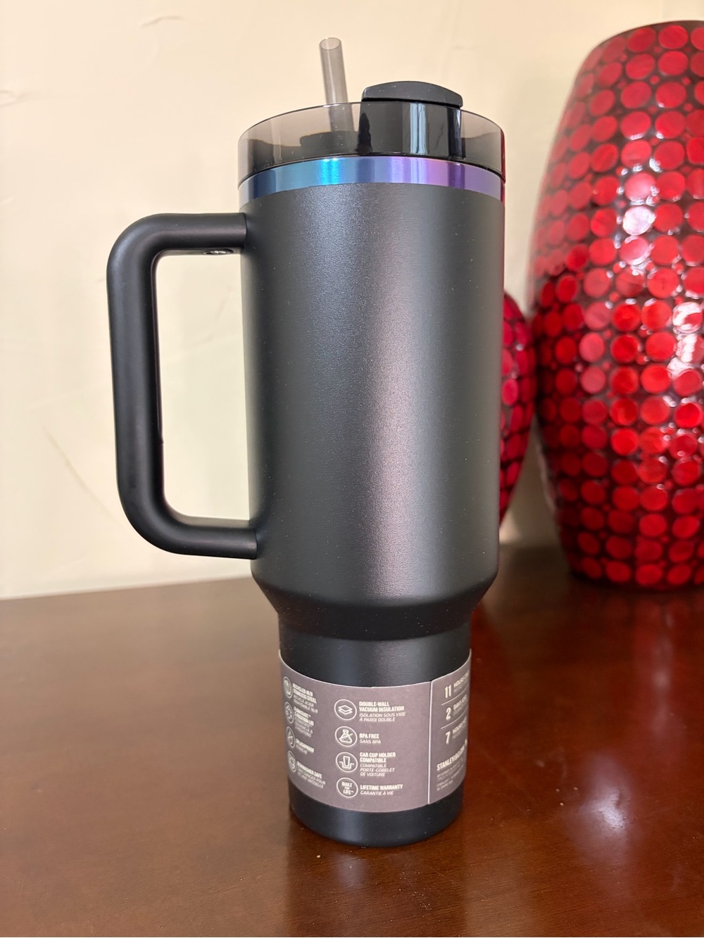 SOLD Stanley Black Chroma Collection 40 oz Quencher H2.0 Tumbler with Flowstate - Picture 5 of 17